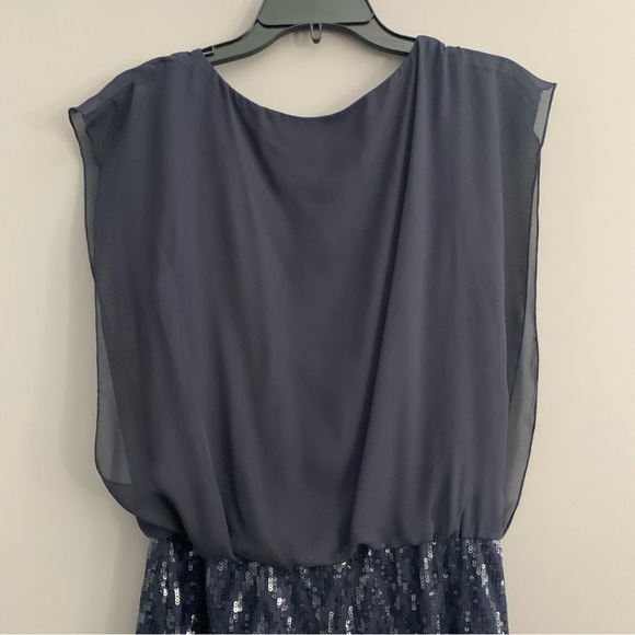 Dress Barn Sequinned Small Blue Formal Dress - Picture 6 of 11